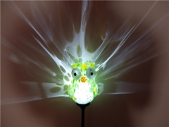 Decorative Hand Blown Glass Garden Solar Lights  - OWL
