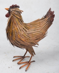 Rustic Metal ROOSTER Chicken Yard Art Barn Farm