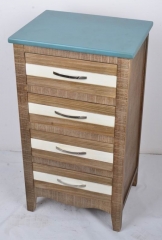 Wooden 4 Drawers Cupboard Storage Cabinet Free Standing