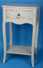White Wooden 1 Drawer Cupboard Storage Cabinet Free Standing
