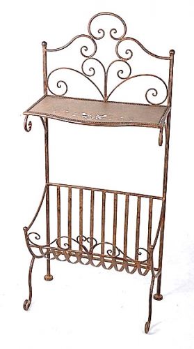 Rustic Metal Magazine Rack