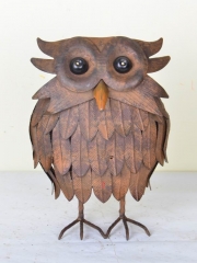 Rustic Metal Owl Yard Art Barn Farm