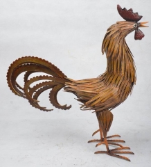 Rustic Metal ROOSTER Chicken Yard Art Barn Farm