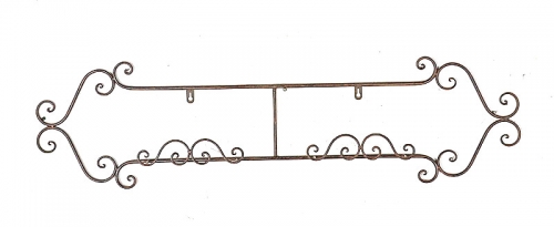 Rustic Metal Wall Plate Rack for 2 Plates