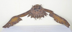 Hand Paint Metal Owl Wall Art