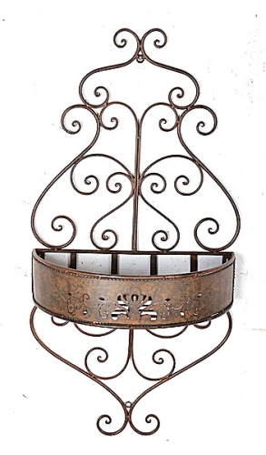 Rustic Metal Wall Rack