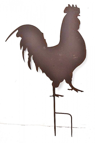 Laser Cutting Rooster Garden stake