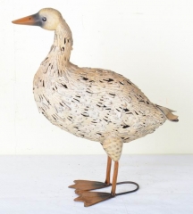 Hand Paint Metal Duck Yard Art Barn Farm