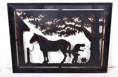 Decorative Wrought Iron Metal Laser cutting Wall Plaque