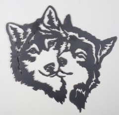 Metal Laser cutting Wolf Wall Art