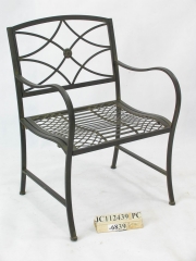 Decorative Rustic Wrought Iron Metal Outdoor Patio. FOLDING ARMCHAIR