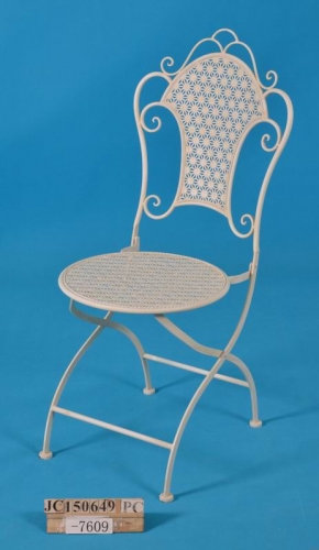 Decorative Rustic Wrought Iron Metal Outdoor Patio. FOLDING CHAIR