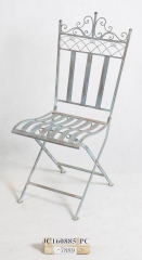 Decorative Rustic Wrought Iron Metal Outdoor Patio. FOLDING CHAIR