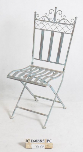 Decorative Rustic Wrought Iron Metal Outdoor Patio. FOLDING CHAIR