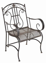 Decorative Rustic Wrought Iron Metal Outdoor Patio. FOLDING ARMCHAIR