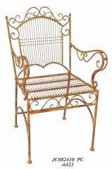 Decorative Rustic Wrought Iron Metal Outdoor Patio. ARMCHAIR Lock Down