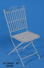 Decorative Rustic Wrought Iron Metal Outdoor Patio. FOLDING CHAIR