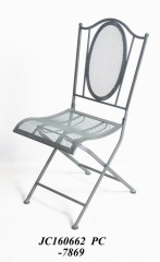 Decorative Rustic Wrought Iron Metal Outdoor Patio. FOLDING CHAIR