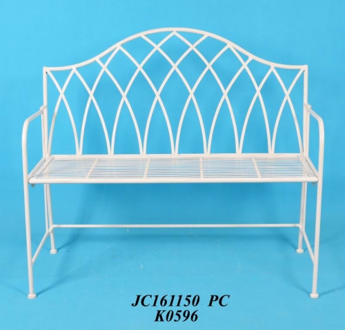 Decorative Rustic Wrought Iron Metal Outdoor Patio. FOLDING BENCH