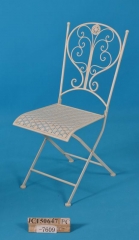 Decorative Rustic Wrought Iron Metal Outdoor Patio. FOLDING CHAIR