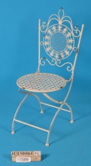 Decorative Rustic Wrought Iron Metal Outdoor Patio. FOLDING CHAIR