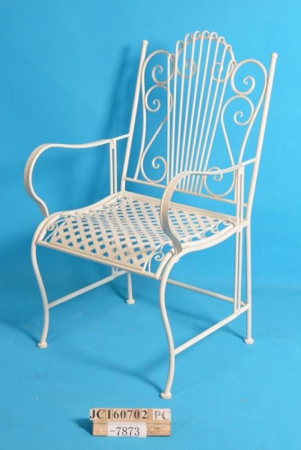 Decorative Rustic Wrought Iron Metal Outdoor Patio. FOLDING ARMCHAIR