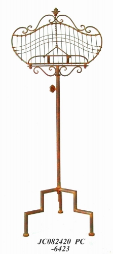 Decorative Rustic Wrought Iron Metal Outdoor Patio. MUSIC STAND