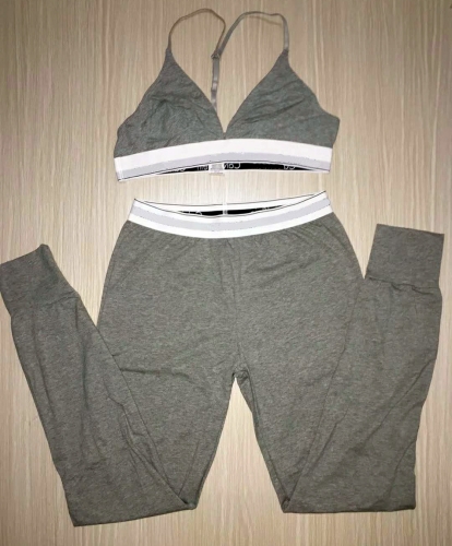 2018 new fashion, leisure sports, pure cotton suit, fitness yoga suit.