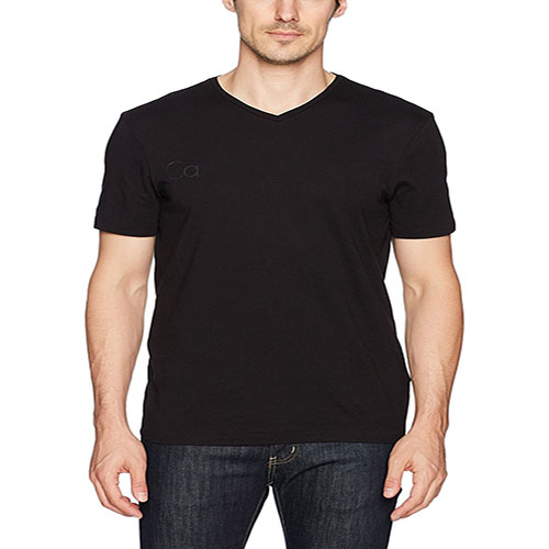 Men icon letter print V-neck T-shirt