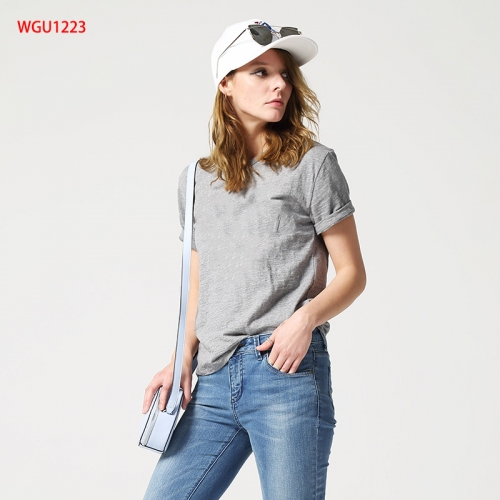 2019 new fashion casual sports cotton women's round neck T-shirt