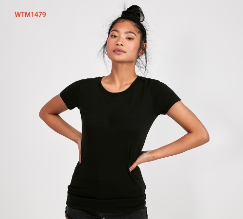 WTM0351479-Women's slim fit base O-neck T-shirt