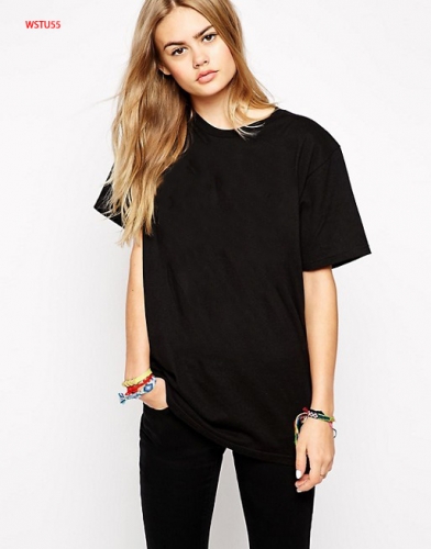 WSTU55 women Oversize boyfriend letter print T-shirt