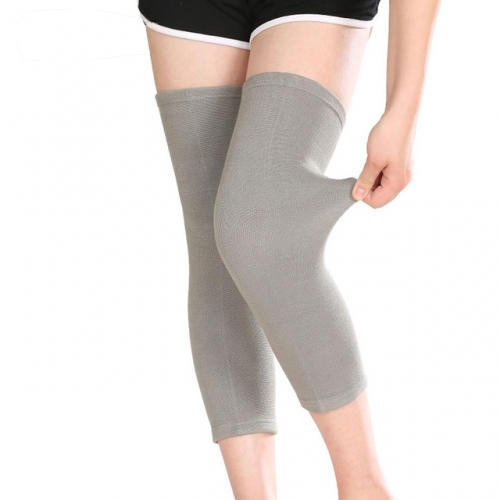 Breathable Modal Black Compression Leg Support Long Knee Sleeve