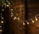 Rose Gold Metal Battery Lantern String Lights, 10 Warm White LEDs