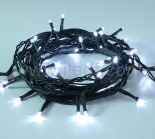 Outdoor LED String Lights Connectable 50L Black PVC Cable