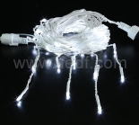 Outdoor LED Icicle Lights Conectable   Black/White/Green PVC Cable