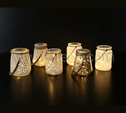 Battery Glass Bottle Light   With Warm White Copper Wire Lights