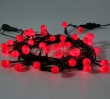 Outdoor Berry Fairy Lights,50L Red LED. Black PVC Cable