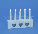 Indoor Plastic Led Candlesticks   5 Warm White LEDs