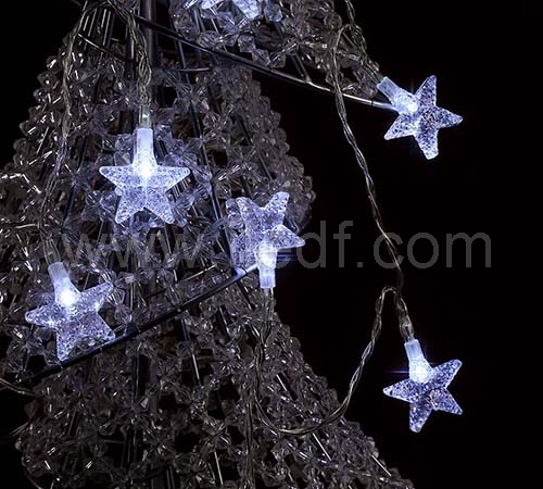 Indoor Battery Acrylic Star Fairy Light For Chiristmas