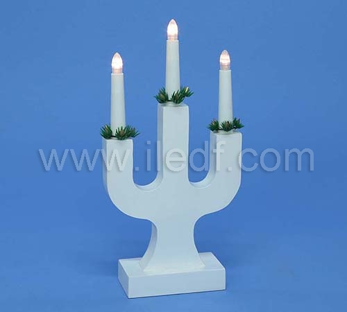 Plastic Led Candlesticks With 3 Warm White LEDs