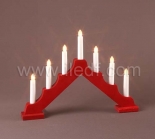 Indoor Wooden Candlesticks With 7 Warm White LEDs