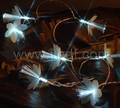 Battery Flower Fairy Light With 10  White LEDs