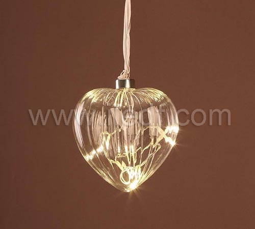 Indoor Hanging Heart Light For Christmas With Warm White LEDs