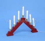 Indoor Wooden Candlesticks With 7 Warm White LEDs