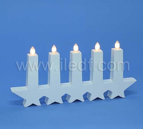 Indoor Plastic Led Candlesticks With 5 Warm White LEDs