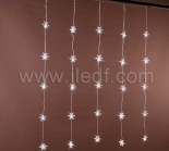 Outdoor Christmas Star Curtain Lights   Warm White LEDs