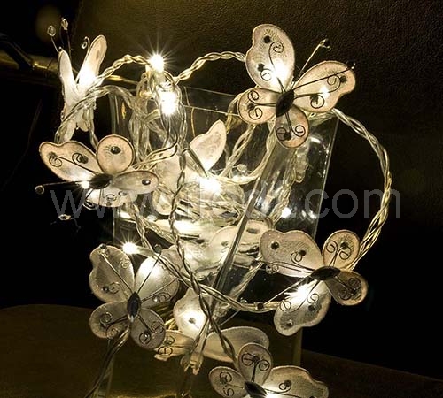 Indoor Battery Butterfly Fairy Lights    10 Warm White LEDs