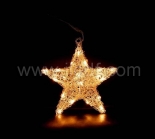 Indoor Acrylic Star Hanging Light With 20 Warm White LEDs