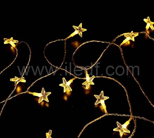 Outdoor Acrylic Star Fairy Light With Warm White LEDs